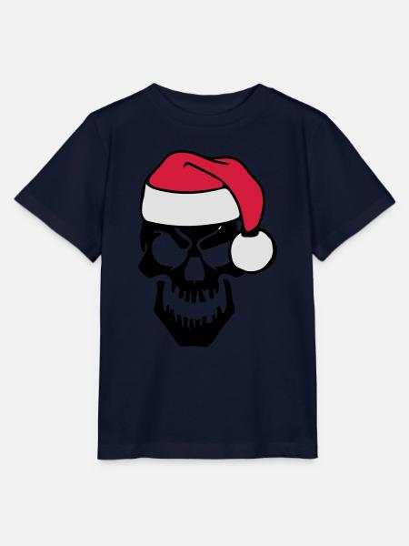 skull christmas - Stanley/Stella Kinder T-Shirt MINI CREATOR - Navy