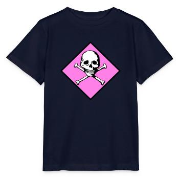 Crâne et os - T-shirt bio MINI CREATOR Stanley/Stella Enfant - marine - Devant - Kain (125cm)