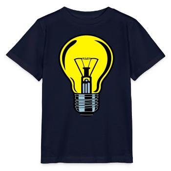 Glühbirne - Stanley/Stella Kinder T-Shirt MINI CREATOR  - Navy - Vorne - Kain (125cm)