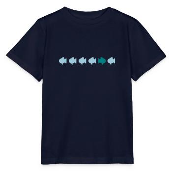 different fish différents poissons - T-shirt bio MINI CREATOR Stanley/Stella Enfant - marine - Devant - Kain (125cm)