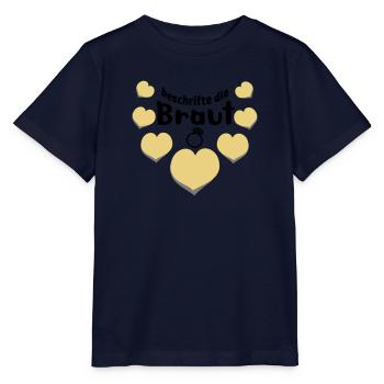 JGA lustiger Spruch Partyspiel beschrifte d. Braut - Stanley/Stella Kinder T-Shirt MINI CREATOR  - Navy - Vorne - Kain (125cm)