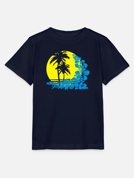 palm sunset - Stanley/Stella Kinder T-Shirt MINI CREATOR  - Navy
