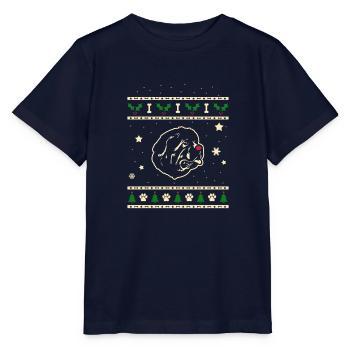 Neufundland Weihnachtsgeschenk - Stanley/Stella Kinder T-Shirt MINI CREATOR  - Navy - Vorne - Kain (125cm)