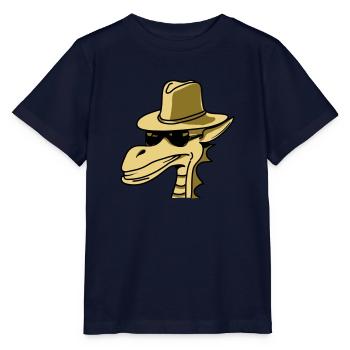 Dragon Hat sunglasses cool comic book design - Stanley/Stella MINI CREATOR Kids’ T-Shirt - navy - Front - Kain (125cm)