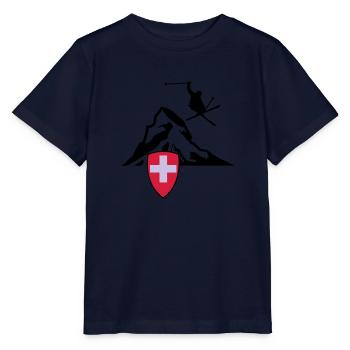 Matterhorn Zermatt Suisse - T-shirt bio MINI CREATOR Stanley/Stella Enfant - marine - Devant - Kain (125cm)