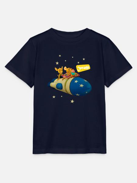JoNaLu Jo Naya und Sibel Fliegen Auf Einer Rakete - Stanley/Stella Kinder T-Shirt MINI CREATOR - Navy