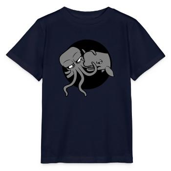 Octopus Whale 2 Combattre Monstre des profondeurs Monstre marin - T-shirt bio MINI CREATOR Stanley/Stella Enfant - marine - Devant - Kain (125cm)