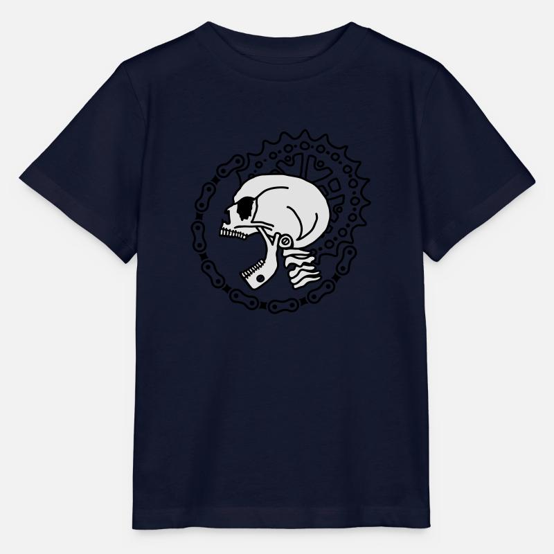 Skull Chain Punk-2c - Stanley/Stella Kinder T-Shirt MINI CREATOR  - Navy