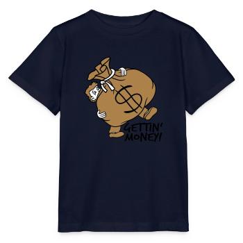 gettin money tragen schwer dollar symbol zeichen g - Stanley/Stella Kinder T-Shirt MINI CREATOR  - Navy - Vorne - Kain (125cm)