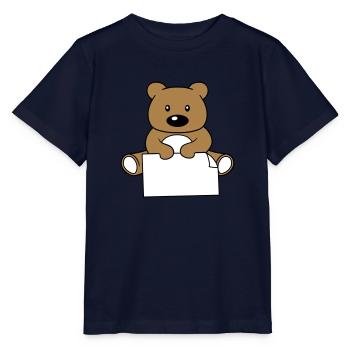 baer teddy klein suess niedlich kuscheltier grizzl - Stanley/Stella Kinder T-Shirt MINI CREATOR  - Navy - Vorne - Kain (125cm)