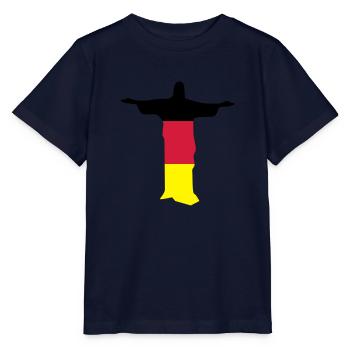 Jesus Rio dreifarbig - Stanley/Stella Kinder T-Shirt MINI CREATOR  - Navy - Vorne - Kain (125cm)