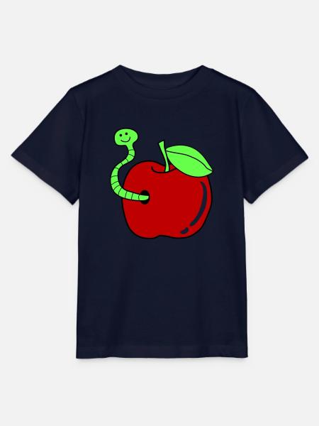 wurm apfel - Stanley/Stella Kinder T-Shirt MINI CREATOR - Navy