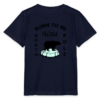 Ours polaire Wilderness Antarctique - T-shirt bio MINI CREATOR Stanley/Stella Enfant - marine - Devant - Kain (125cm)