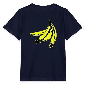 warholish banana peel - Stanley/Stella MINI CREATOR Kids’ T-Shirt - navy - Front - Kain (125cm)