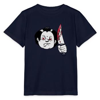 Horror messer - Stanley/Stella Kinder T-Shirt MINI CREATOR  - Navy - Vorne - Kain (125cm)