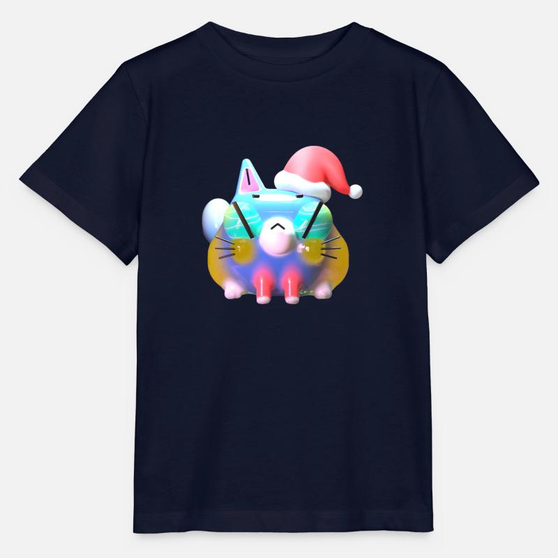 Miaou Noël ! - T-shirt bio MINI CREATOR Stanley/Stella Enfant - marine