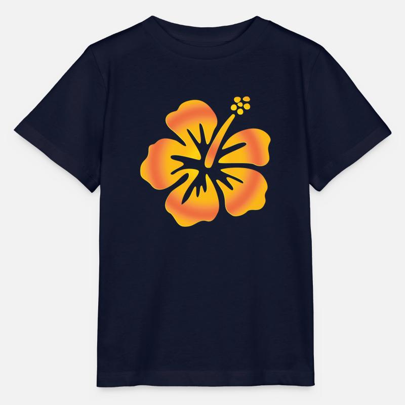 Hibiscus jaune - T-shirt bio MINI CREATOR Stanley/Stella Enfant - marine