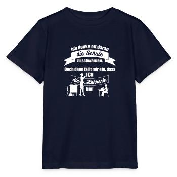 Lehrerin schwänzen - Stanley/Stella Kinder T-Shirt MINI CREATOR  - Navy - Vorne - Kain (125cm)