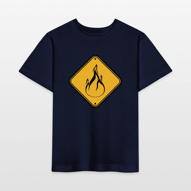 note shield warning caution caution hazard feu Stanley/Stella MINI CREATOR Kids’ T-Shirt
