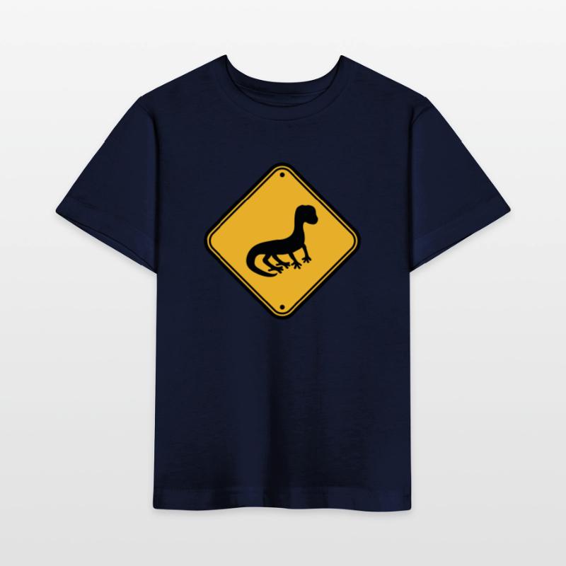 warning caution caution note shield silhouette Stanley/Stella MINI CREATOR Kids’ T-Shirt