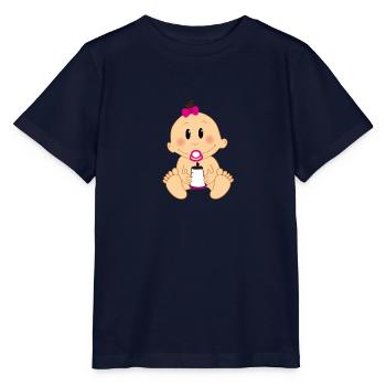 Baby Girl - Stanley/Stella Kinder T-Shirt MINI CREATOR  - Navy - Vorne - Kain (125cm)