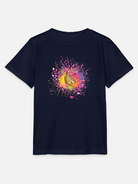 Faultier / Sloth Splatter Tier - Stanley/Stella Kinder T-Shirt MINI CREATOR  - Navy