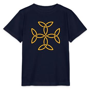 Tattoo mit endlosem Knoten und keltischem Kreuz - Stanley/Stella Kinder T-Shirt MINI CREATOR  - Navy - Vorne - Kain (125cm)