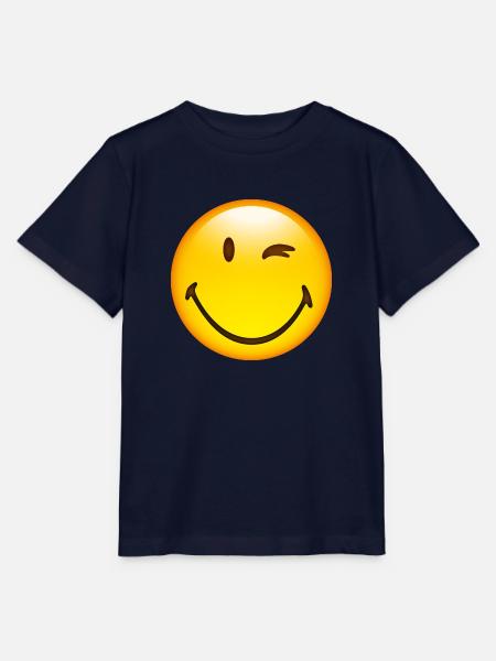Smiley Glossy Happy Blink - Stanley/Stella Kinder T-Shirt MINI CREATOR - Navy