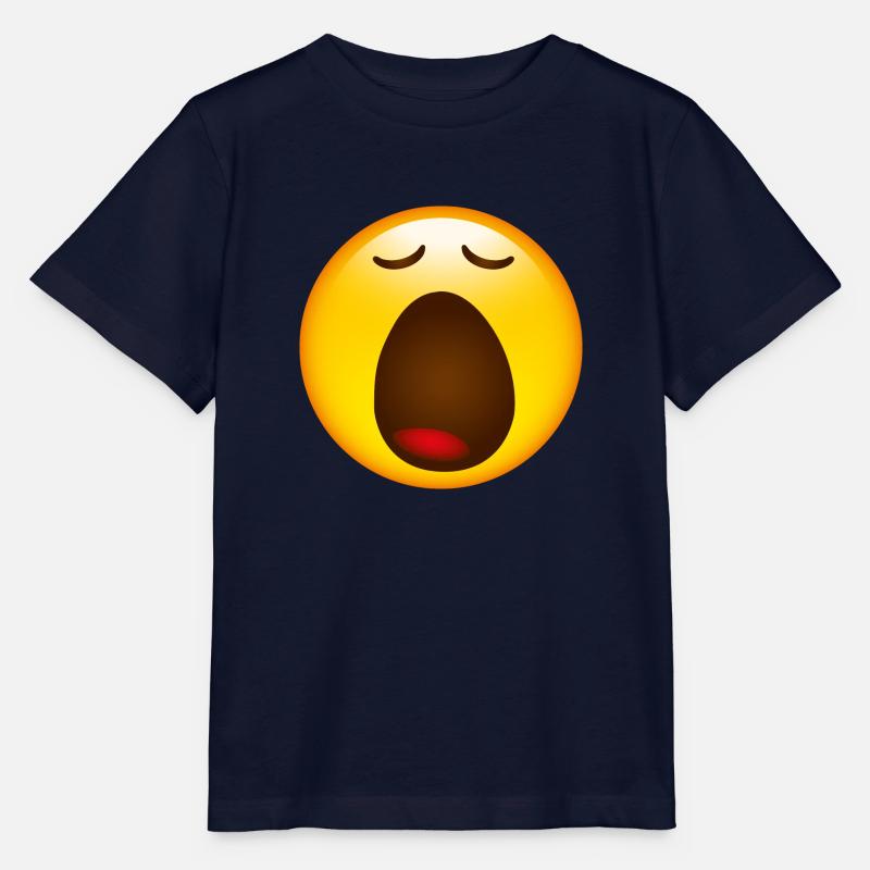 Smiley Glossy Yawning - T-shirt bio MINI CREATOR Stanley/Stella Enfant - marine
