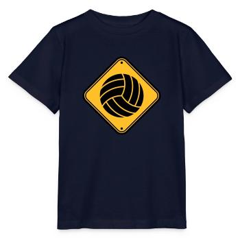 bouclier avertissement danger danger danger volley - T-shirt bio MINI CREATOR Stanley/Stella Enfant - marine - Devant - Kain (125cm)