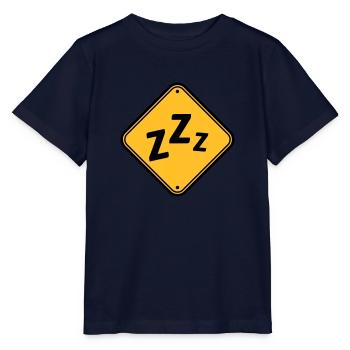 Caution snoring shield - Stanley/Stella MINI CREATOR Kids’ T-Shirt - navy - Front - Kain (125cm)