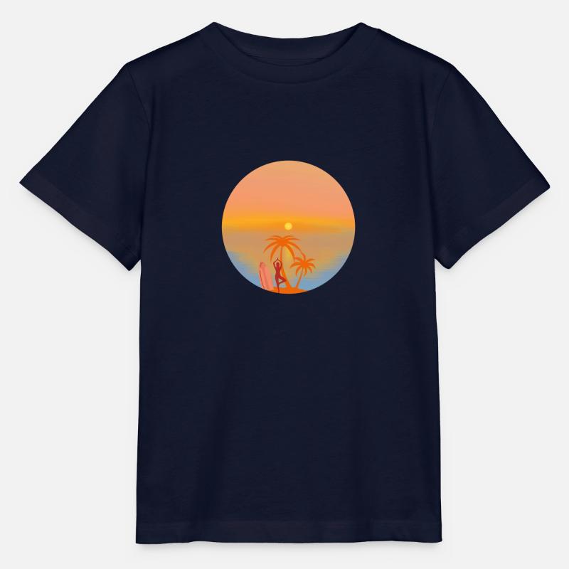 Beach Sunset - Stanley/Stella MINI CREATOR Kids’ T-Shirt - navy