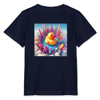 Baigner le canard dans un monde abstrait surréaliste - T-shirt bio MINI CREATOR Stanley/Stella Enfant - marine - Devant - Kain (125cm)