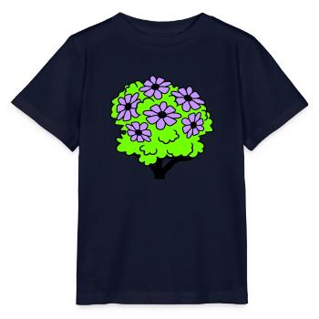 Jolie 6 Fleurs Arbuste Arbuste Fleurs Plante - T-shirt bio MINI CREATOR Stanley/Stella Enfant - marine - Devant - Kain (125cm)