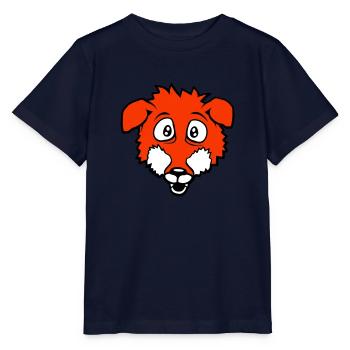 Fuchs Große Augen Erschrocken Glücklich Angst Cool - Stanley/Stella Kinder T-Shirt MINI CREATOR  - Navy - Vorne - Kain (125cm)