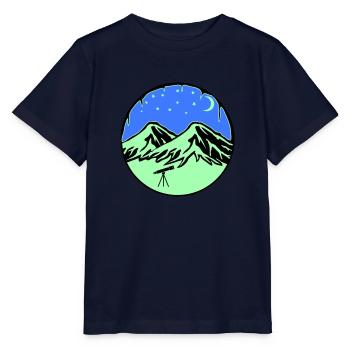 Télescope des montagnes du ciel étoilé - T-shirt bio MINI CREATOR Stanley/Stella Enfant - marine - Devant - Kain (125cm)