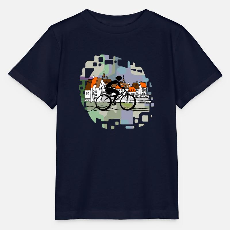 Cyclist - Stanley/Stella MINI CREATOR Kids’ T-Shirt - navy