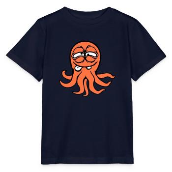 Octopus Octopus Octopus Squid Cephalopod Funny Silly - Stanley/Stella MINI CREATOR Kids’ T-Shirt - navy - Front - Kain (125cm)