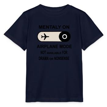Mentalement en mode avion - T-shirt bio MINI CREATOR Stanley/Stella Enfant - marine - Devant - Kain (125cm)