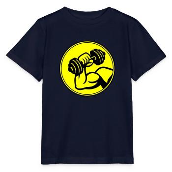 Dumbbell Muscles - Stanley/Stella MINI CREATOR Kids’ T-Shirt - navy - Front - Kain (125cm)