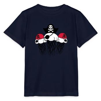 3 freunde party team crew pirat seeraeuber matrose - Stanley/Stella Kinder T-Shirt MINI CREATOR  - Navy - Vorne - Kain (125cm)