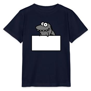 hai bouclier drôle cadre mur montrer comic cartoo - T-shirt bio MINI CREATOR Stanley/Stella Enfant - marine - Devant - Kain (125cm)