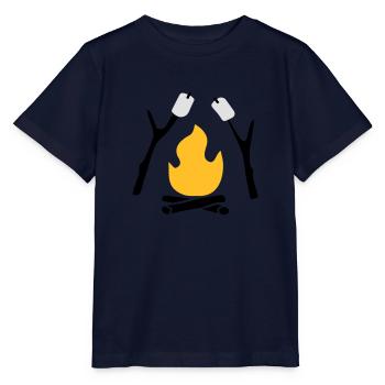 Lagerfeuer - Stanley/Stella Kinder T-Shirt MINI CREATOR  - Navy - Vorne - Kain (125cm)