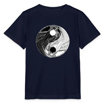 Deux anges en équilibre - T-shirt bio MINI CREATOR Stanley/Stella Enfant - marine - Devant - Kain (125cm)