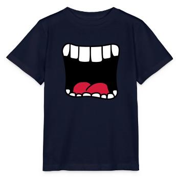 bouche hurlant grosse bouche bruellen dessin animé comique - T-shirt bio MINI CREATOR Stanley/Stella Enfant - marine - Devant - Kain (125cm)