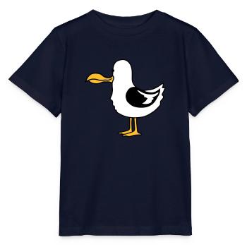 funny moeve beach bird hunger - Stanley/Stella MINI CREATOR Kids’ T-Shirt - navy - Front - Kain (125cm)