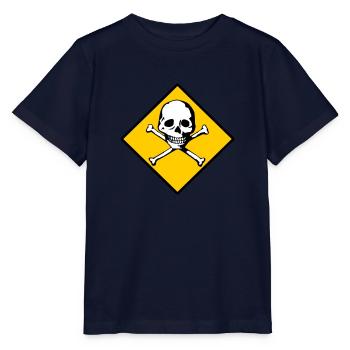 Crâne et os - T-shirt bio MINI CREATOR Stanley/Stella Enfant - marine - Devant - Kain (125cm)