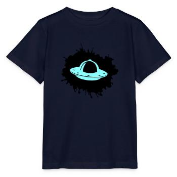 Ufo Klecks - Stanley/Stella Kinder T-Shirt MINI CREATOR  - Navy - Vorne - Kain (125cm)