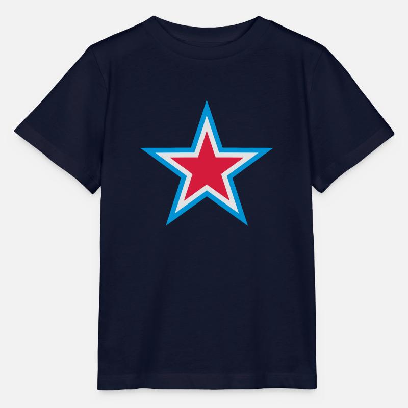 Etoile bleu blanc rouge - T-shirt bio MINI CREATOR Stanley/Stella Enfant - marine