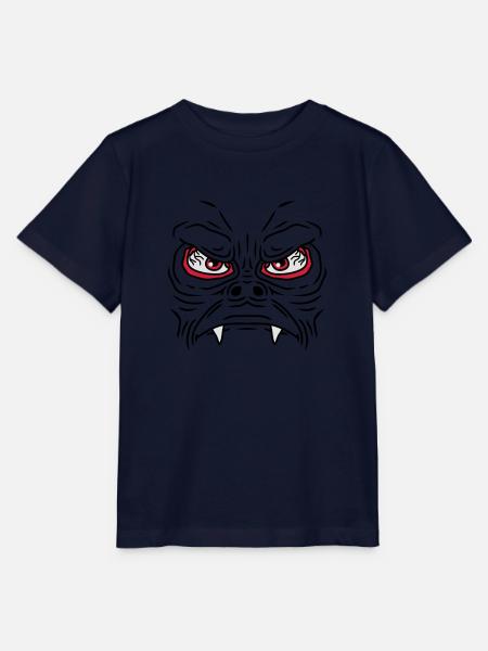 Monster Face - Stanley/Stella Kinder T-Shirt MINI CREATOR - Navy